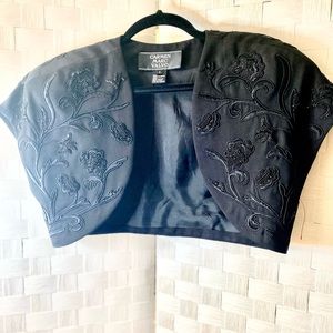 Vintage Black Carmen Marc Valvo Bolero